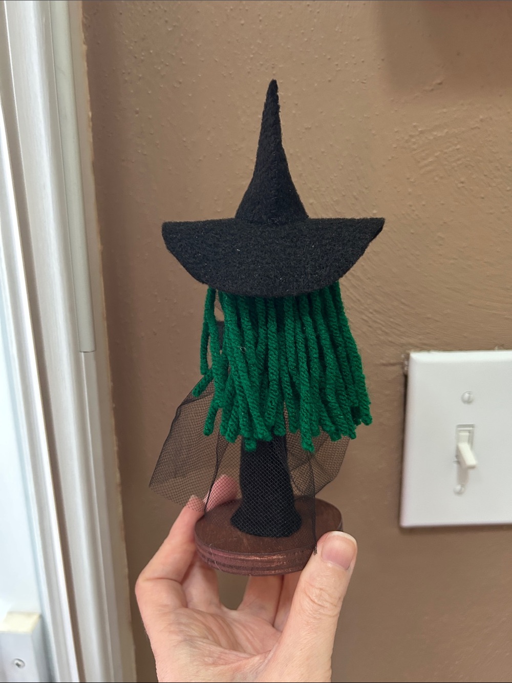 Handmade by my mom! Black Witch Costume Doll with Orange Pumpkin Accessory - Picture 3 of 6